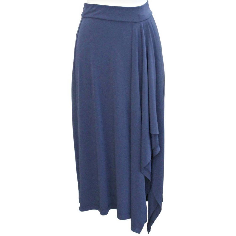Michael Michael Kors Navy Waterfall Midi Skirt